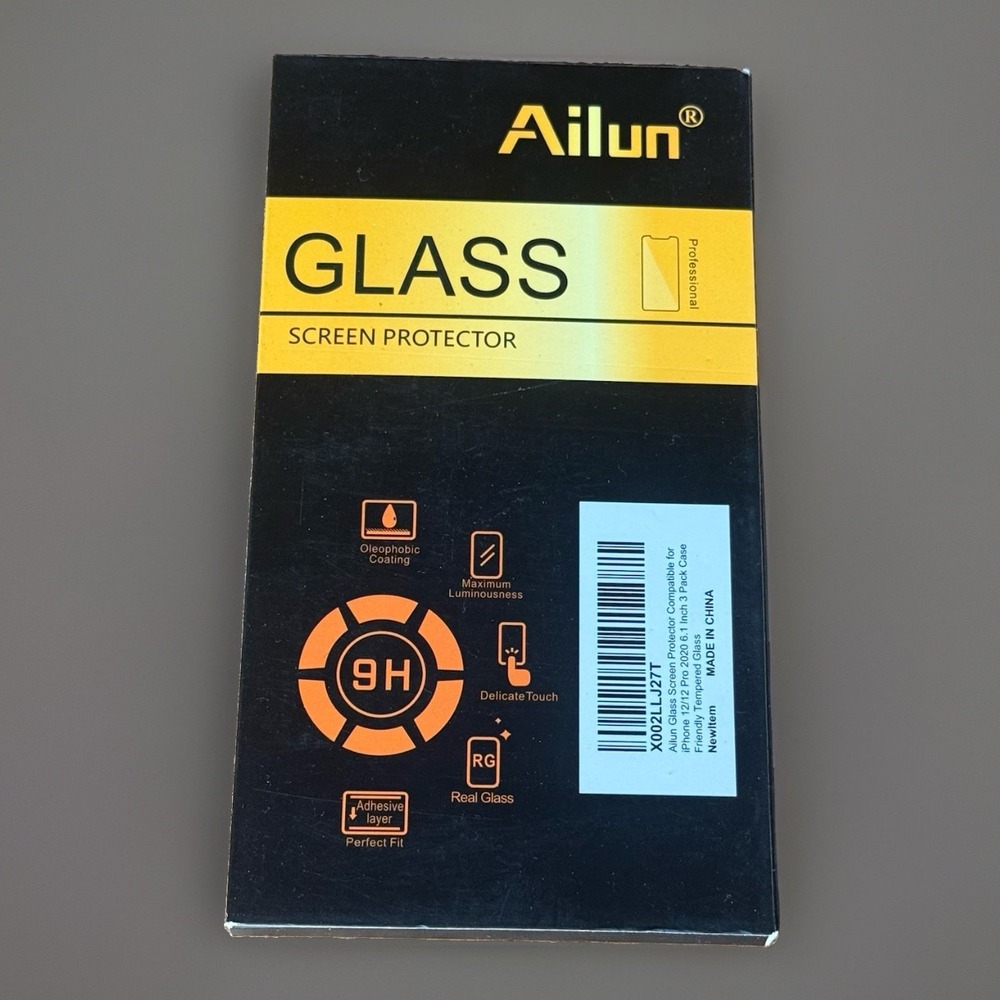 Ailun Glass Screen Protector - iPhone 12 / 12 Pro, 11, XR - 3 Pack - NEW IN BOX